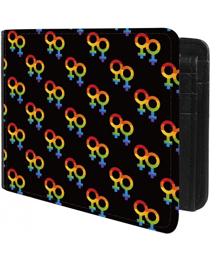 Unique Desige Pattern - LGBT Lesbian Pride, Slim Front Pocket Wallet Billfold RFID Blocking $11.25 Wallets