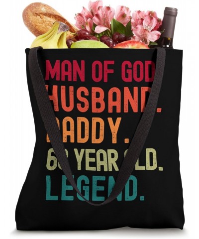 Man of God Husband Dad Funny 68th Birthday Vintage Dad 1955 Tote Bag $13.08 Totes