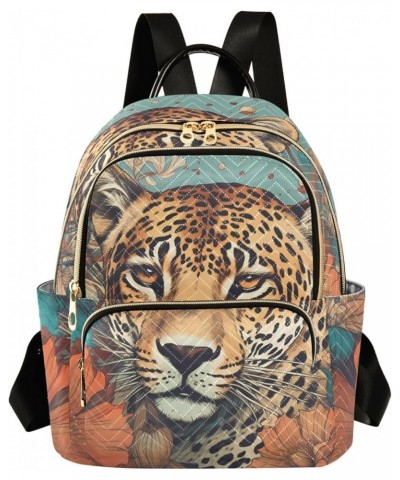 Women's Medium Fashion Backpack Leopard Flowery Print Ladies Travel Daypack Aesthetic Shoulder Bag 10.2×5.1×12.5 IN $21.59 Ba...