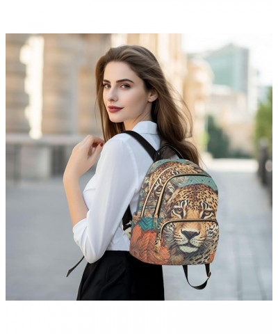 Women's Medium Fashion Backpack Leopard Flowery Print Ladies Travel Daypack Aesthetic Shoulder Bag 10.2×5.1×12.5 IN $21.59 Ba...