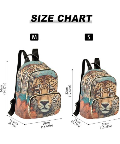 Women's Medium Fashion Backpack Leopard Flowery Print Ladies Travel Daypack Aesthetic Shoulder Bag 10.2×5.1×12.5 IN $21.59 Ba...