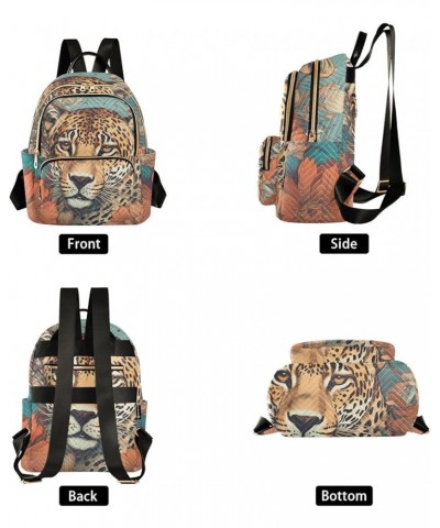 Women's Medium Fashion Backpack Leopard Flowery Print Ladies Travel Daypack Aesthetic Shoulder Bag 10.2×5.1×12.5 IN $21.59 Ba...