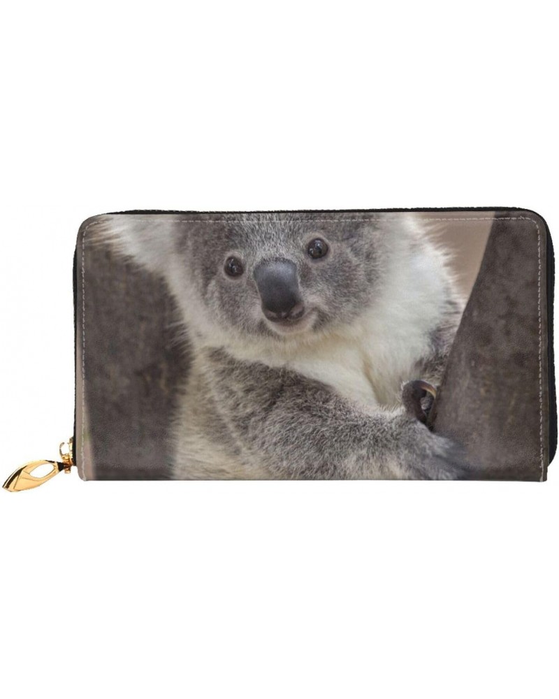 Koala Bear Animals Wildlife Leather Long Wallet Card Holder Organizer Wallet Zipper Wristlet Clutch Bag For Men Women $28.50 ...