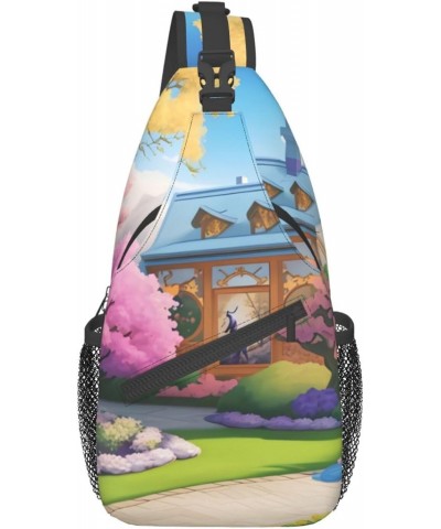 Unicorn Fairy Tale Crossbody Bag, &*Men'S And Women'S Chest Crossbody Bag, Zipper Closure, Strap Length Adjustable $13.79 Cro...