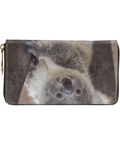 Koala Bear Animals Wildlife Leather Long Wallet Card Holder Organizer Wallet Zipper Wristlet Clutch Bag For Men Women $28.50 ...