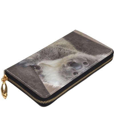 Koala Bear Animals Wildlife Leather Long Wallet Card Holder Organizer Wallet Zipper Wristlet Clutch Bag For Men Women $28.50 ...