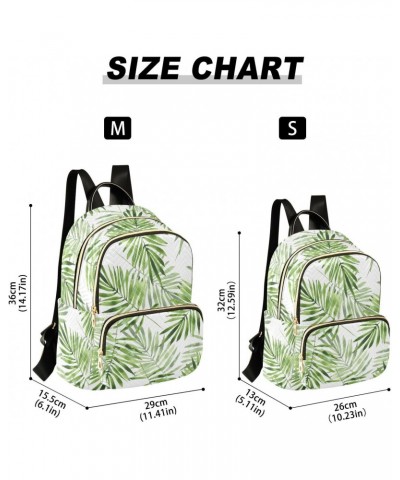 Green Leaves Fashion Backpack Purse for Women Multipurpose Casual Daypack with Multi Pockets & Secured Zipper Ladies Handbag ...