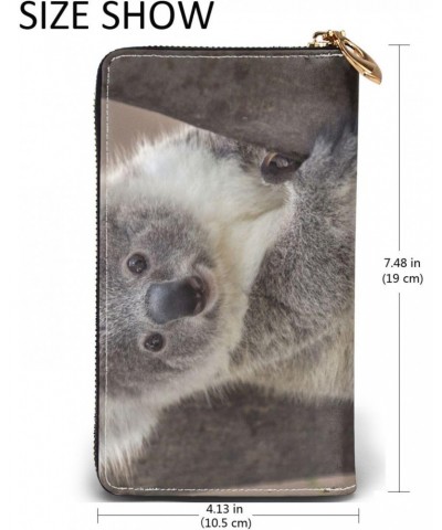 Koala Bear Animals Wildlife Leather Long Wallet Card Holder Organizer Wallet Zipper Wristlet Clutch Bag For Men Women $28.50 ...