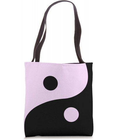 MINIMALIST ABSTRACT YIN YANG PINK AND BLACK PEACE SYMBOL Tote Bag $10.57 Totes