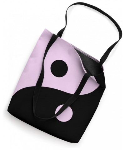 MINIMALIST ABSTRACT YIN YANG PINK AND BLACK PEACE SYMBOL Tote Bag $10.57 Totes