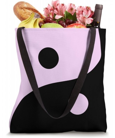 MINIMALIST ABSTRACT YIN YANG PINK AND BLACK PEACE SYMBOL Tote Bag $10.57 Totes