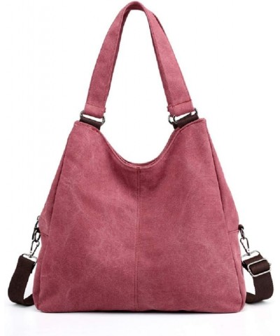 Canvas Handbags for Women Ladies Vintage Hobo Tote Bag Casual Shoulder Bag Daily Purse Purple $13.02 Shoulder Bags