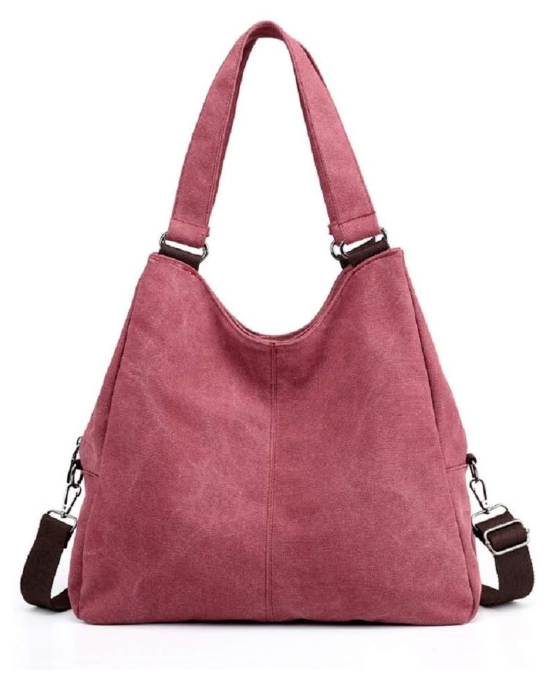 Canvas Handbags for Women Ladies Vintage Hobo Tote Bag Casual Shoulder Bag Daily Purse Purple $13.02 Shoulder Bags