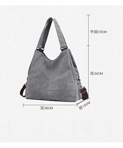 Canvas Handbags for Women Ladies Vintage Hobo Tote Bag Casual Shoulder Bag Daily Purse Purple $13.02 Shoulder Bags