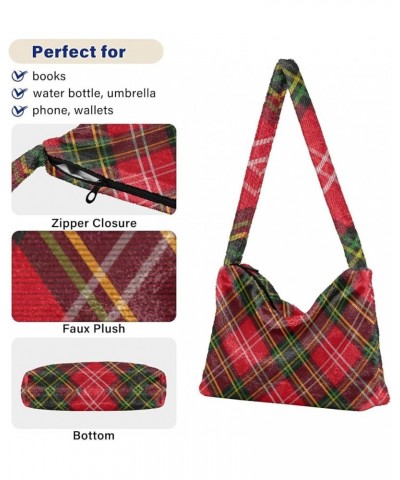 Multicolor Roses Women's Shoulder Handbags, Bags for Women Handbag, Autumn Handbags Tartan Plaid Fabric Checkered $11.99 Shou...