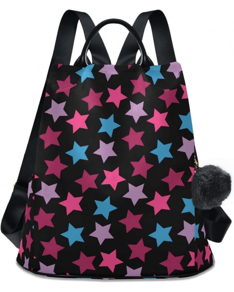 Color Stars Women Fashion Backpack Purse Travel Ladies College Shoulder Bags $18.80 Backpacks