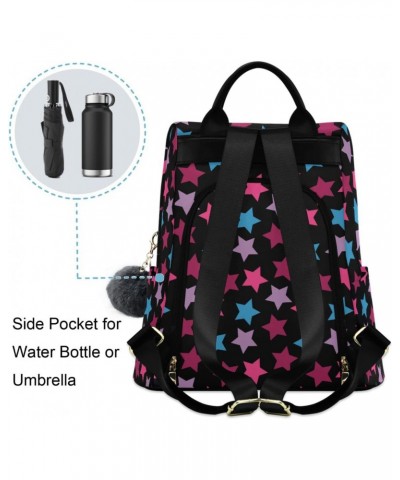 Color Stars Women Fashion Backpack Purse Travel Ladies College Shoulder Bags $18.80 Backpacks