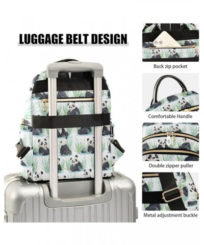 Cute Panda Animal Bamboo Backpack for Women Fashion Shoulder Bags Small Casual Daypack Travel Bag S 202a5018 M(11.4"x6.1"x14....