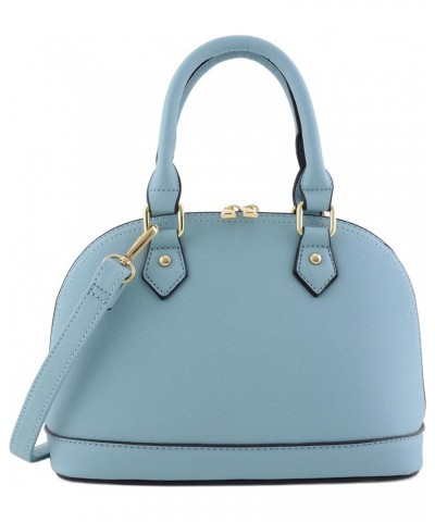 Zip-Around Saffiano Classic Dome Satchel Dusty Blue $15.40 Satchels