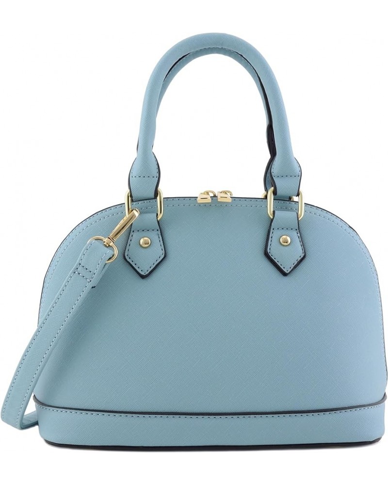 Zip-Around Saffiano Classic Dome Satchel Dusty Blue $15.40 Satchels