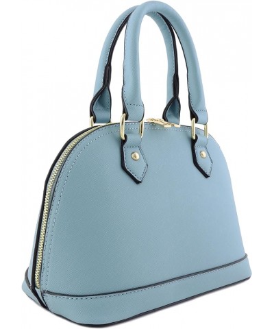 Zip-Around Saffiano Classic Dome Satchel Dusty Blue $15.40 Satchels