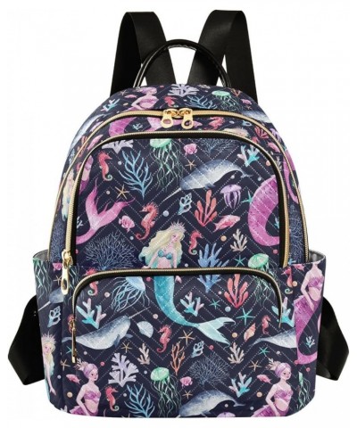 Mermaids Backpack Purse for Women Small Mini Women's Fashion Backpack Sports Hiking Ladies Daypack,M Small $18.19 Backpacks