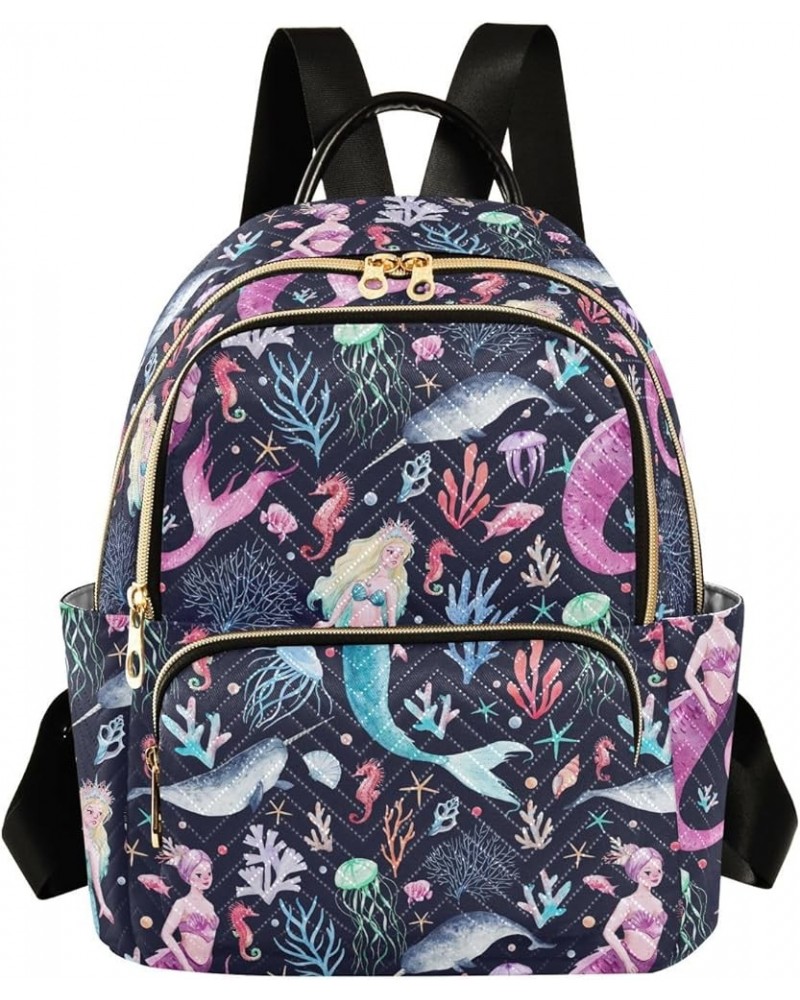 Mermaids Backpack Purse for Women Small Mini Women's Fashion Backpack Sports Hiking Ladies Daypack,M Small $18.19 Backpacks