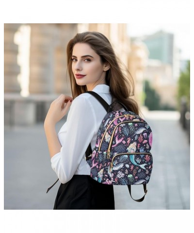 Mermaids Backpack Purse for Women Small Mini Women's Fashion Backpack Sports Hiking Ladies Daypack,M Small $18.19 Backpacks