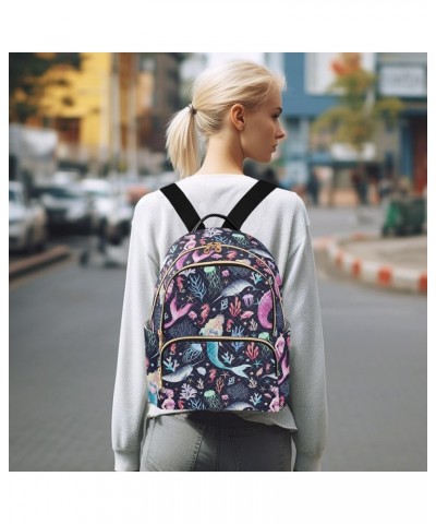 Mermaids Backpack Purse for Women Small Mini Women's Fashion Backpack Sports Hiking Ladies Daypack,M Small $18.19 Backpacks