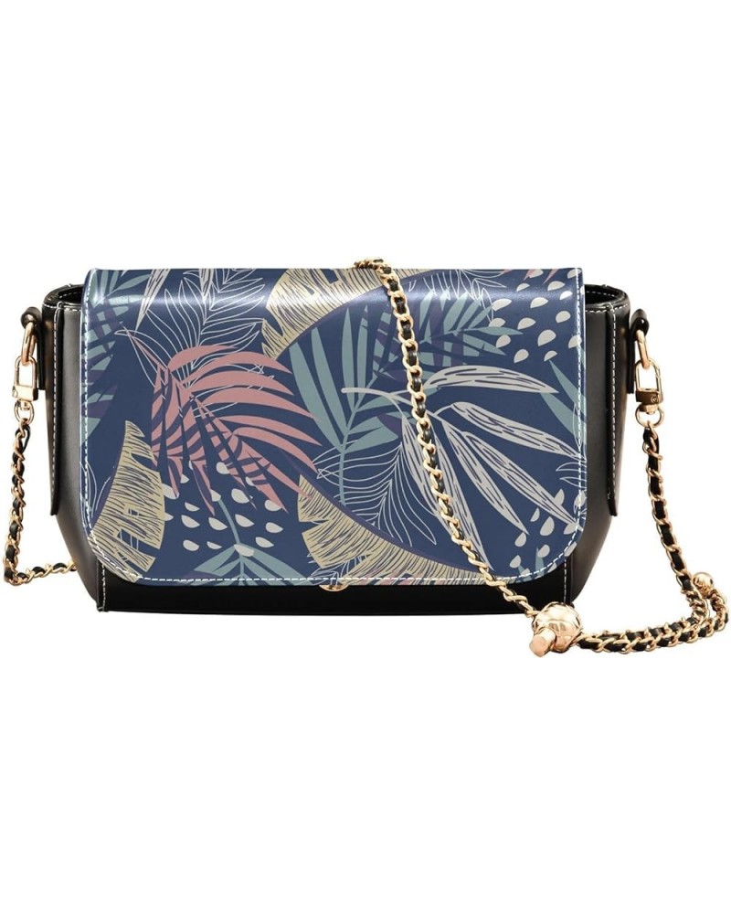 Fern Leaf Women's Crossbody Handbags, PU Leather Flap Crossbody Bags, Women's Shoulder Handbag Purse Style11 $20.00 Crossbody...