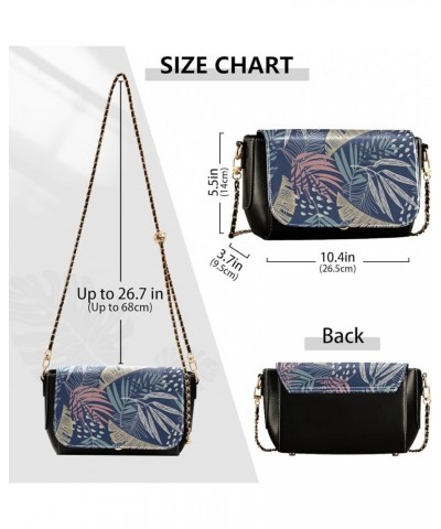 Fern Leaf Women's Crossbody Handbags, PU Leather Flap Crossbody Bags, Women's Shoulder Handbag Purse Style11 $20.00 Crossbody...