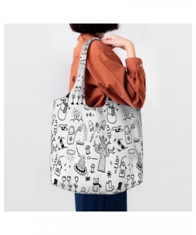 Merry Christmas Single Shoulder Commuter Canvas Tote Bags For Women And Men Merry Christmas35 $9.23 Totes