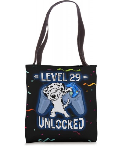 Level 29 Unlocked - Dabbing Dalmatian Gamer 29th Birthday Tote Bag $10.02 Totes