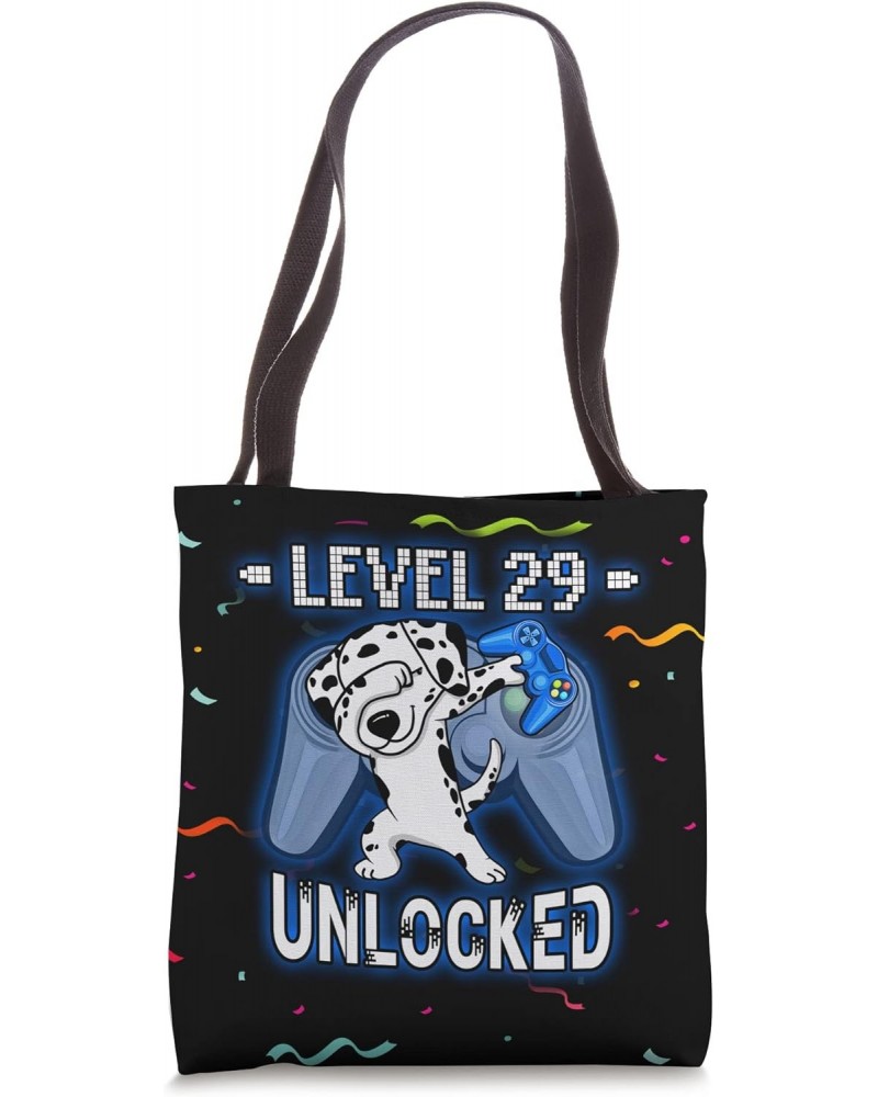 Level 29 Unlocked - Dabbing Dalmatian Gamer 29th Birthday Tote Bag $10.02 Totes