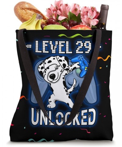 Level 29 Unlocked - Dabbing Dalmatian Gamer 29th Birthday Tote Bag $10.02 Totes