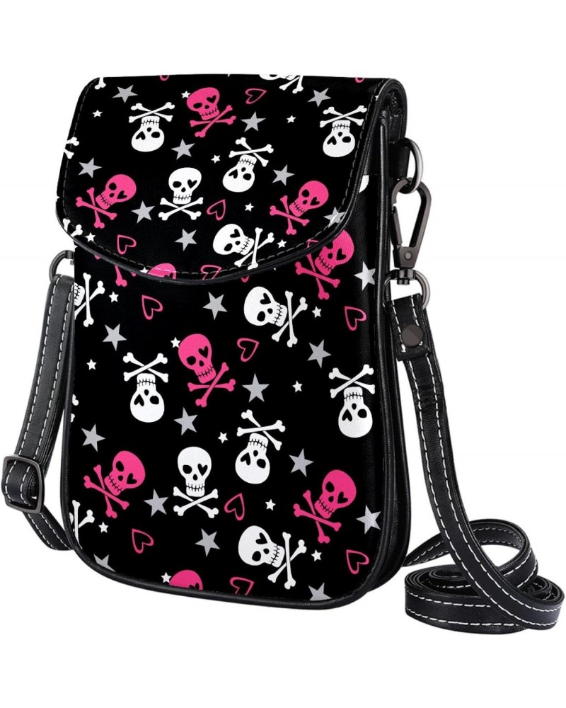 Cross-body Bag for Women Skulls Bones Pattern Satchel Bag Waterproof Messengers Purse $14.03 Satchels