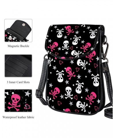 Cross-body Bag for Women Skulls Bones Pattern Satchel Bag Waterproof Messengers Purse $14.03 Satchels