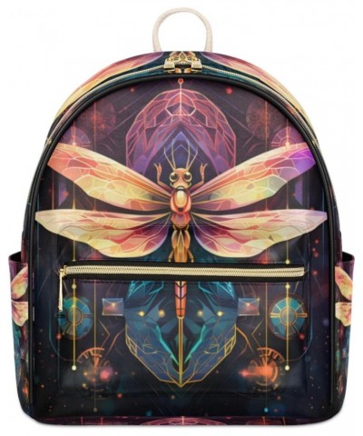 Dragonfly Boho Backpack Purse for Women PU Leather Lightweight Ladies Shoulder Fashion Satchel Bags Travel Casual Daypack $30...