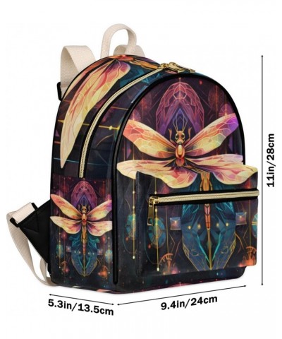 Dragonfly Boho Backpack Purse for Women PU Leather Lightweight Ladies Shoulder Fashion Satchel Bags Travel Casual Daypack $30...