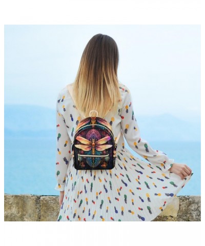 Dragonfly Boho Backpack Purse for Women PU Leather Lightweight Ladies Shoulder Fashion Satchel Bags Travel Casual Daypack $30...