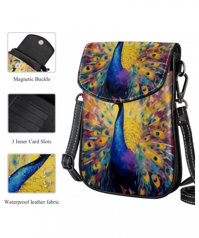 Crossbody Bags for Women,Crossbody Bag Men,Small Sling Bag,Animal Colorful Peacock Art Painting,Crossbody Purse $11.87 Crossb...