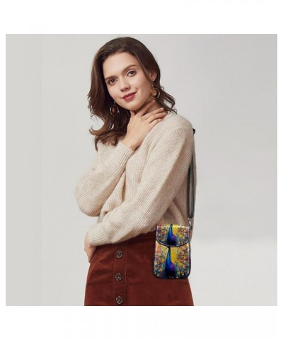 Crossbody Bags for Women,Crossbody Bag Men,Small Sling Bag,Animal Colorful Peacock Art Painting,Crossbody Purse $11.87 Crossb...