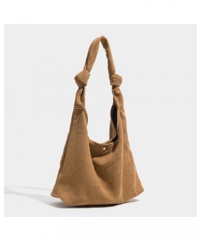 Corduroy Tote Bag Cute Tote Bag Aesthetic Tote Bag Kawaii Bag Tote Bags Shoulder Bag for Women (Brown) Brown $11.27 Totes