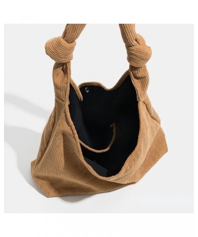 Corduroy Tote Bag Cute Tote Bag Aesthetic Tote Bag Kawaii Bag Tote Bags Shoulder Bag for Women (Brown) Brown $11.27 Totes