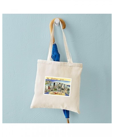 Delaware DE Postcard Tote Bag Natural Canvas Tote Bag, Cloth Shopping Bag Delaware De Postcard Tote Bag $8.79 Travel Gear