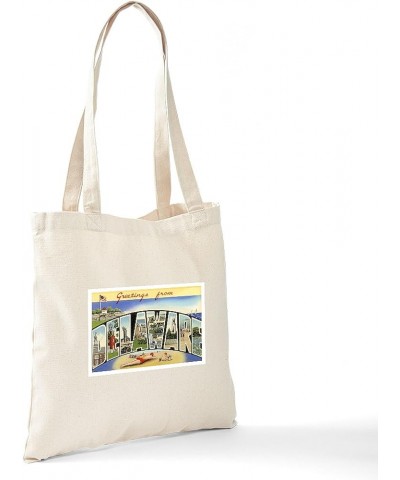 Delaware DE Postcard Tote Bag Natural Canvas Tote Bag, Cloth Shopping Bag Delaware De Postcard Tote Bag $8.79 Travel Gear