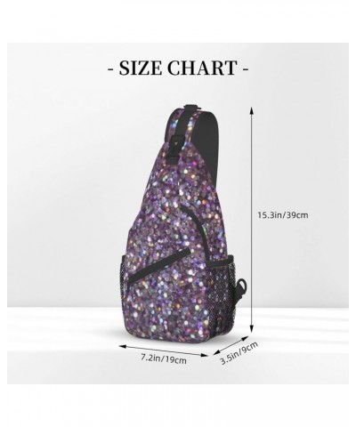 Glitter Sparkles Shimmer Lightweight Sling Backpack Bag Travel Hiking Small Backpack For Women Men $13.15 Backpacks