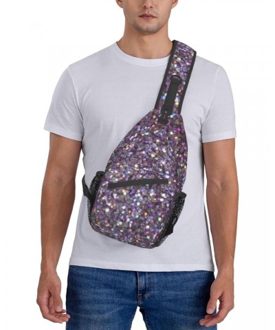 Glitter Sparkles Shimmer Lightweight Sling Backpack Bag Travel Hiking Small Backpack For Women Men $13.15 Backpacks