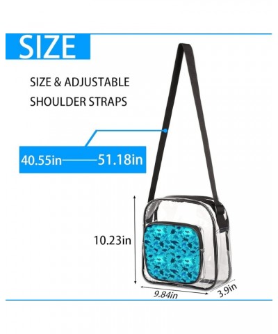 Crossbody Fashion Shoulder Bag Stadium Approved-Clear Bag for Workout Running Travelling Hiking Multi4 $15.24 Crossbody Bags