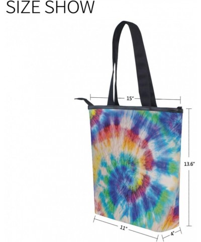 Spiral Rainbow Gradient The Tote Bag for Women Big Capacity Women's Shoulder Handbags Canvas Shopping Dating Bag $13.33 Totes